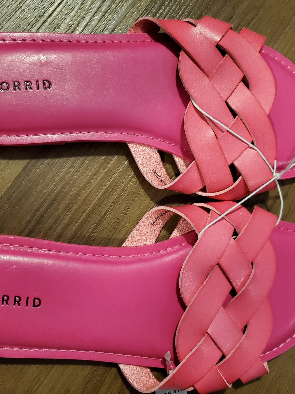 Torrid Hot Pink Braided Slide Sandals